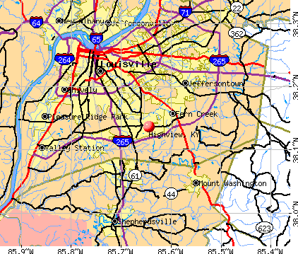 Highview, KY map