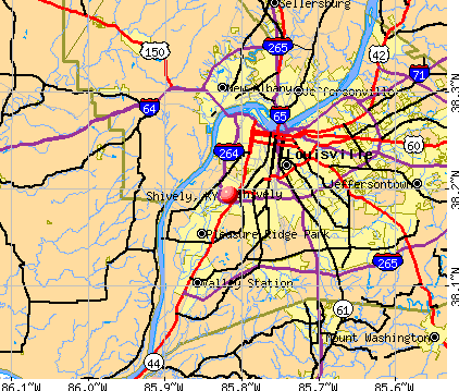 Shively, KY map