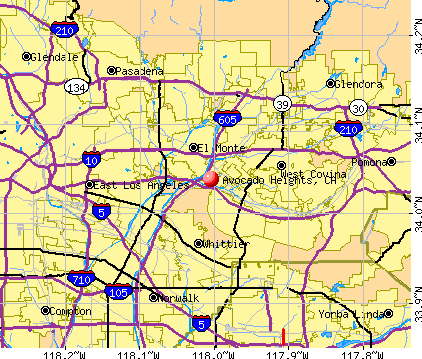 Avocado Heights, CA map