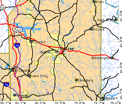 Butler, PA map