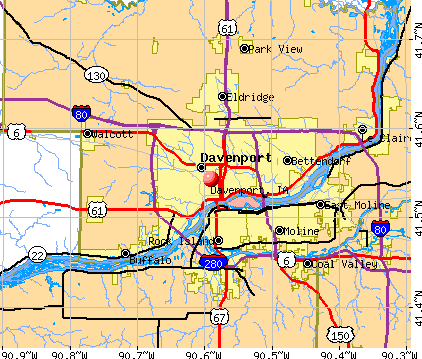 Eldridge ia map