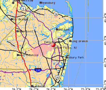 Tinton Falls, NJ map