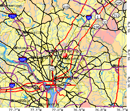Adelphi, MD map