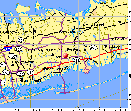 North Bay Shore, NY map