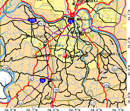 Independence, KY map