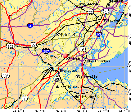 Edison, NJ map