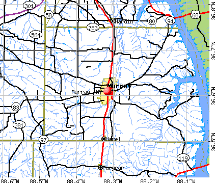 Murray, KY map
