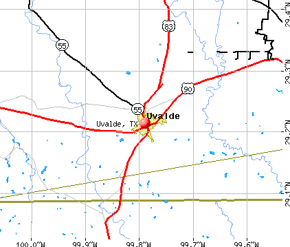Uvalde, TX map