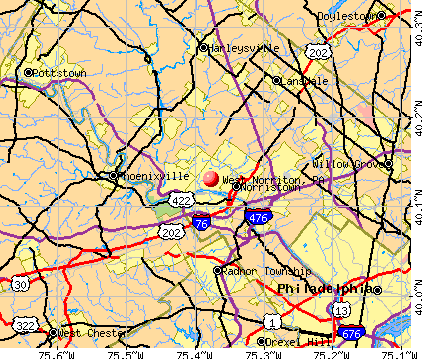 West Norriton, PA map