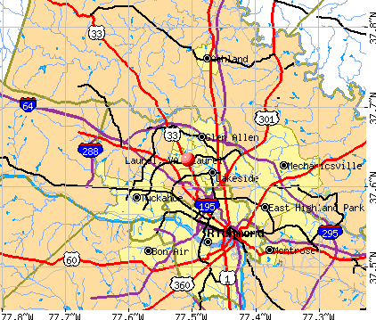 Laurel, VA map