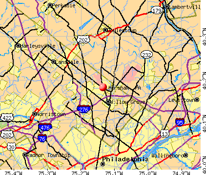 Horsham, PA map