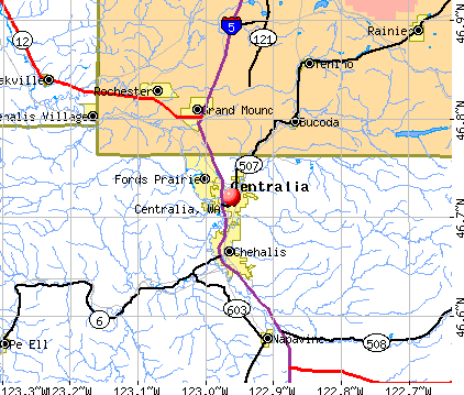 Centralia, WA map