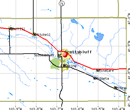 Scottsbluff, NE map