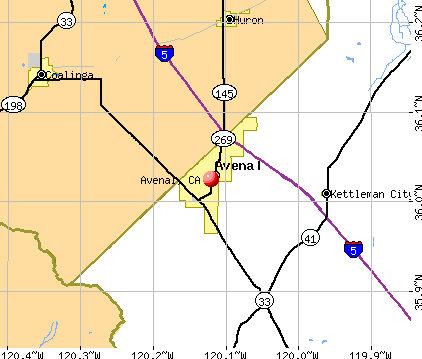 Avenal, CA map