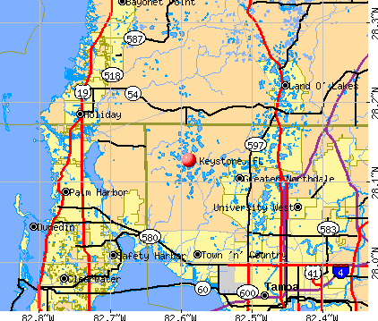 Keystone, FL map