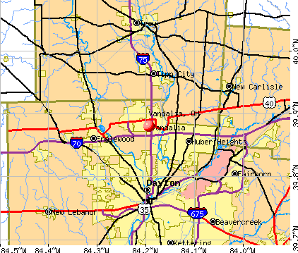 Vandalia, OH map
