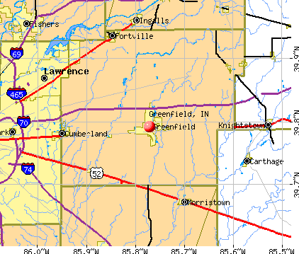 Greenfield, IN map
