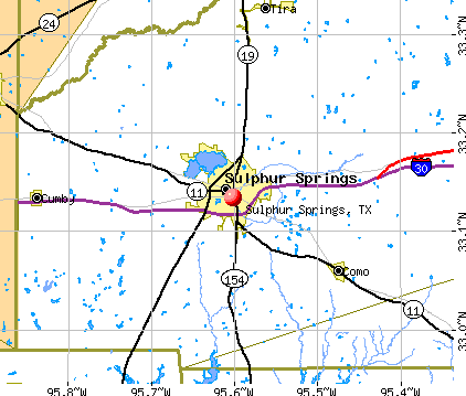Sulphur Springs, TX map