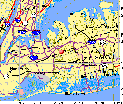 North New Hyde Park, NY map