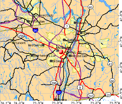 Albany, NY map