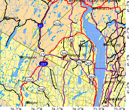 Monsey, NY map