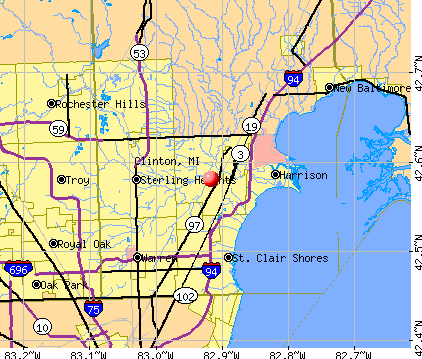 s clinton township michigan time zone