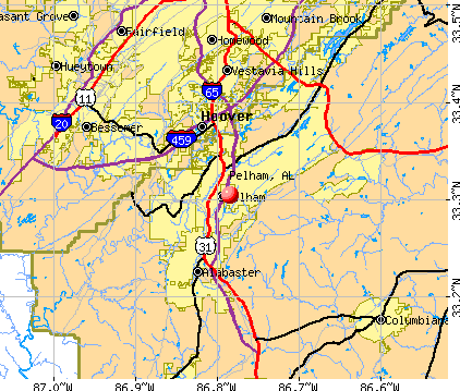 Pelham, AL map