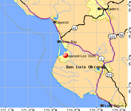 Baywood-Los Osos, CA map