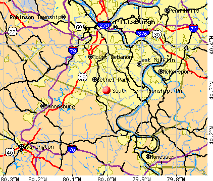 South Park Township, PA map