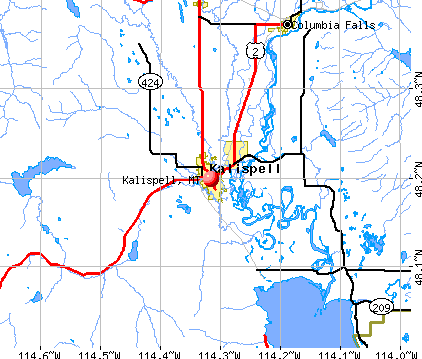Kalispell, MT map