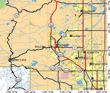 Boulder, CO map