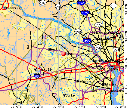 Wolf Trap, VA map