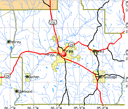 Troy, AL map