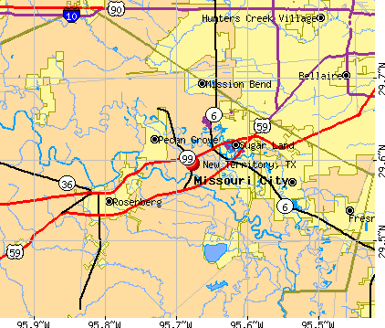 New Territory, TX map