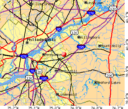 Moorestown-Lenola, NJ map