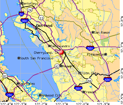 Cherryland, CA map