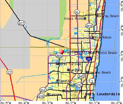 Parkland, FL map