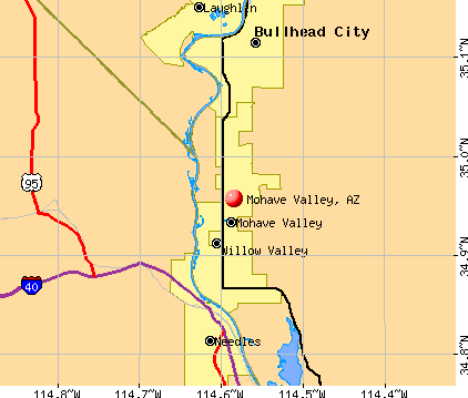 Mohave Valley, AZ map