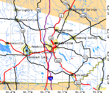 Meadville, PA map