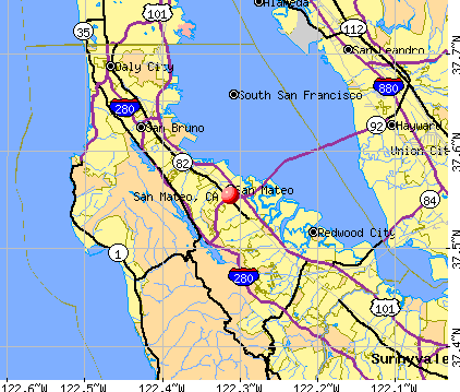 San Mateo, CA map