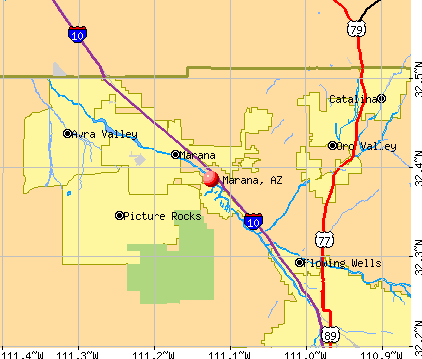 Marana, AZ map