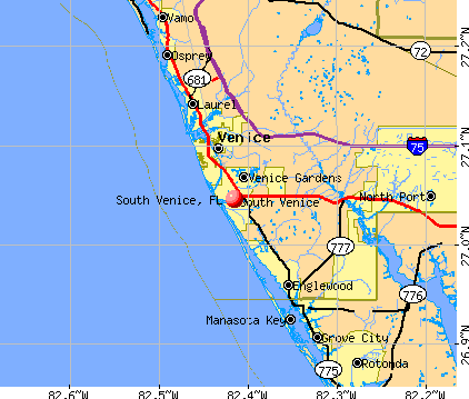 South Venice, FL map