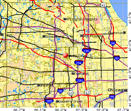 Wood Dale, IL map