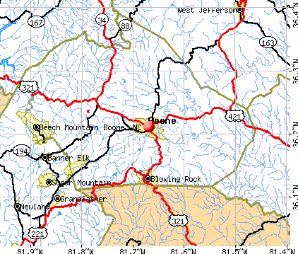 Boone, NC map