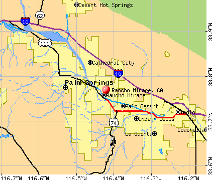 Rancho Mirage, CA map