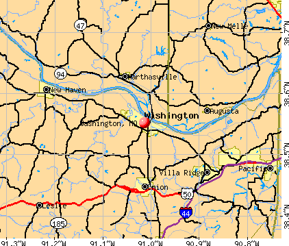 Washington, MO map