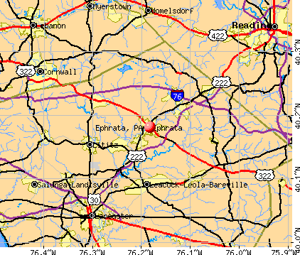 Ephrata, PA map