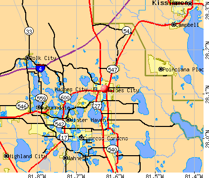 Haines City, FL map