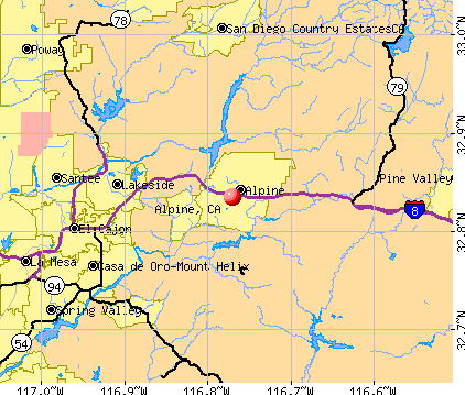 Alpine, CA map