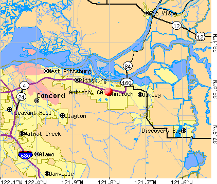 Antioch, CA map